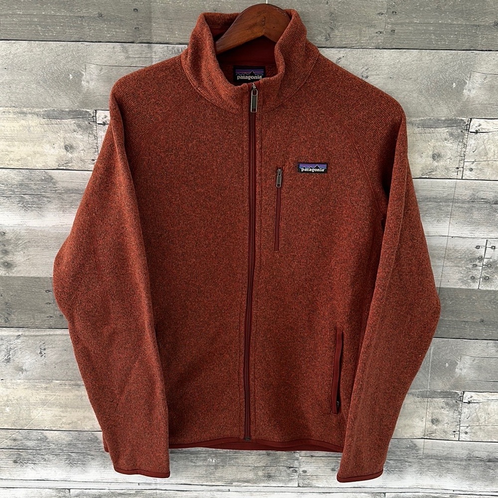 PATAGONIA BETTER SWEATER BARN RED FULL ZIP MENS MEDIUM
